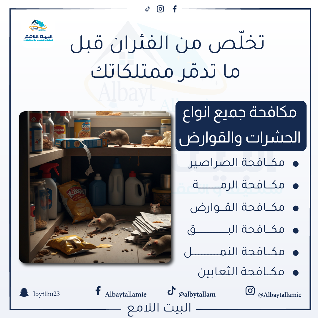 "شركة مكافحة الفئران   البيت الامع"